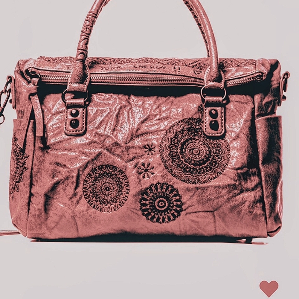 Desigual Foldable Effect   Purse - Brown color 12x18 inches